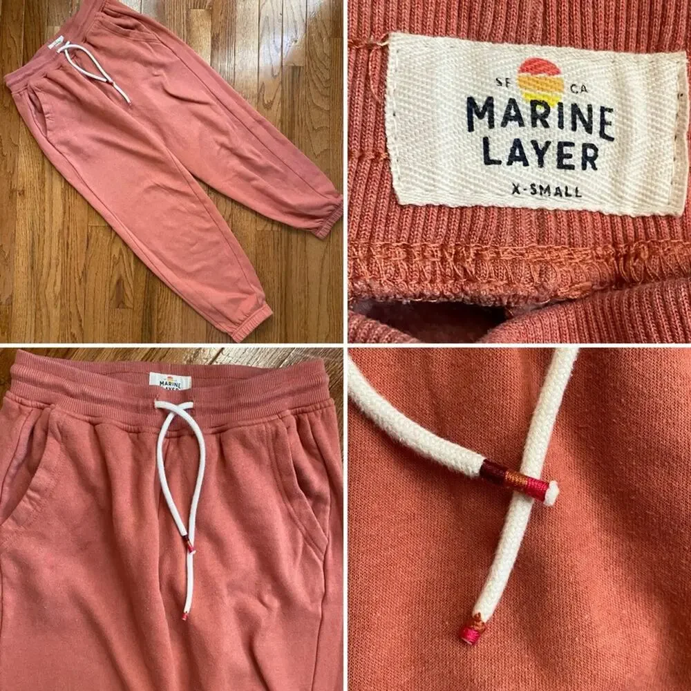 Marine Layer Orange Jogger XS EUC